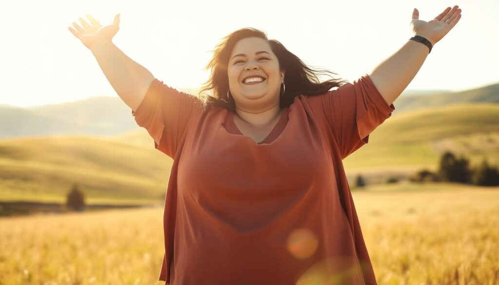 plus-size weight loss happiness